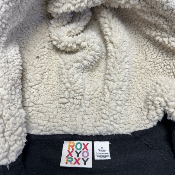 Roxy Hoodie Sweatshirt Womens Medium Full Zip Surf Y2K Retro Quiksilver 2000s - Picture 9 of 13